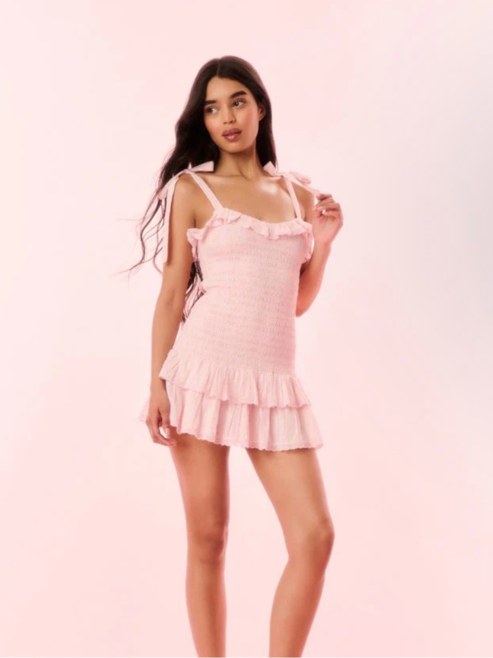 LoveShackFancy Sherina Mini Dress - Picture 2 of 4